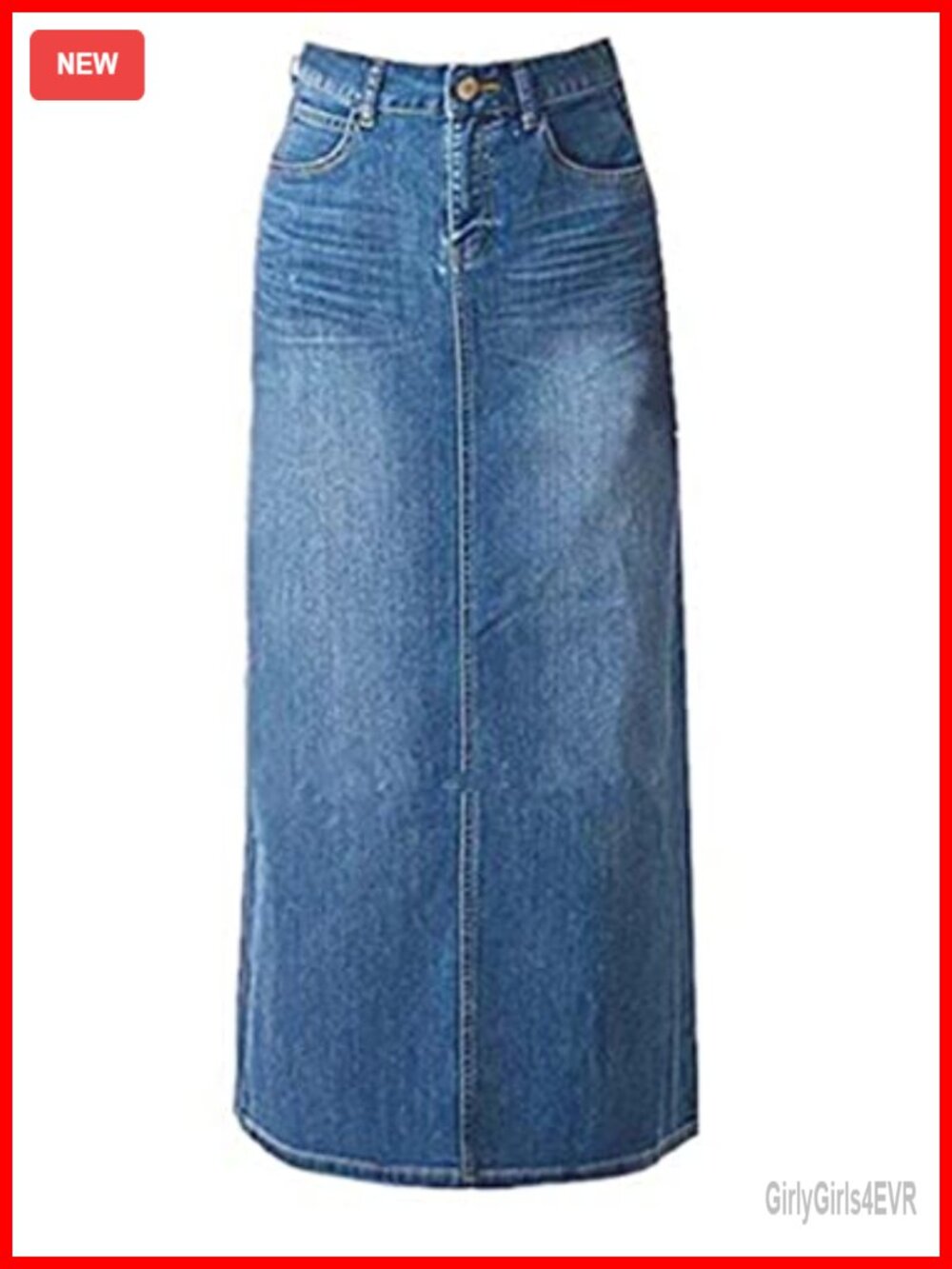 Women's Maxi Pencil Jean Skirt High Waisted A-Line Long Denim Cotton Skirt